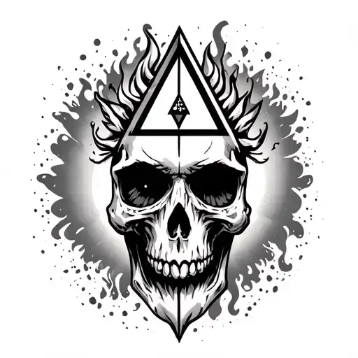 Triangles Eye Skull Burn Power Fame Unity Strength