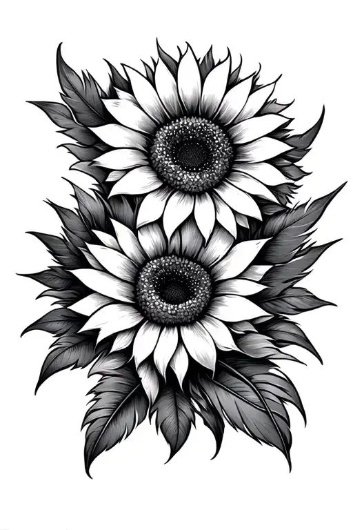 Feathers Barbed Wire Sun Flowers Intertwined