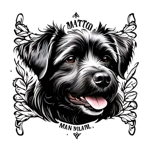 Dog Print With Name Written