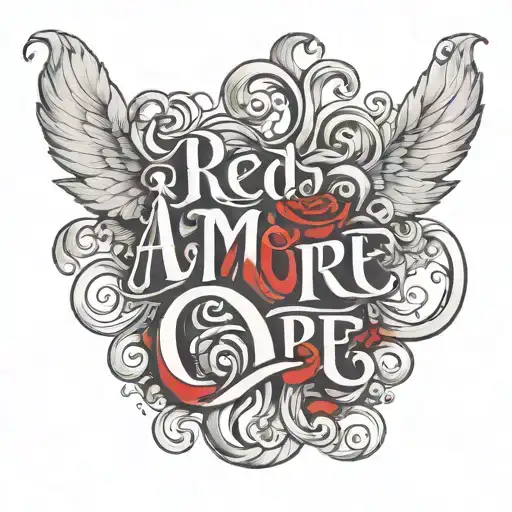 Red Amore In Carl Brown Font