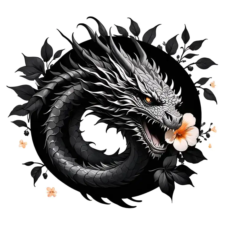 Dragon Butter And Flowers Wrapped