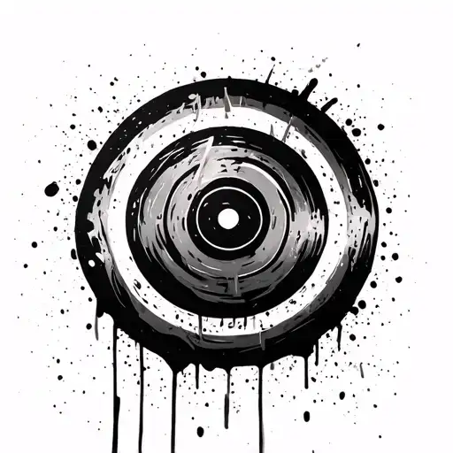 Graffiti Target Spray Paint Line Art