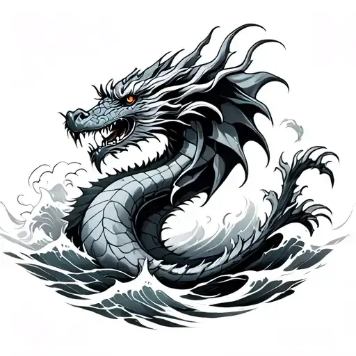 Dragon Out Of Water Waves