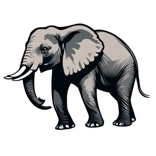 Simplistic Elephant Logo