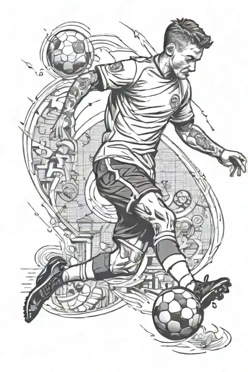 Young Footballer Scores A Goal