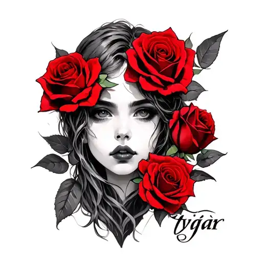 Tyjair With Red Roses Rip