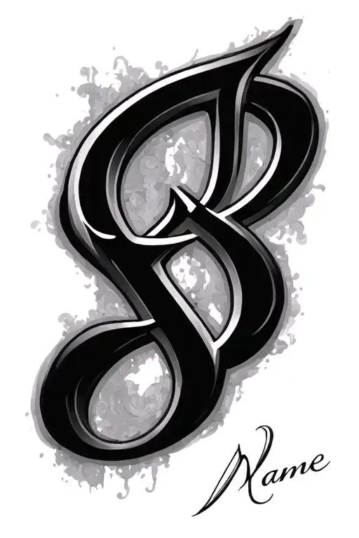 A Name Tattoo With A Background