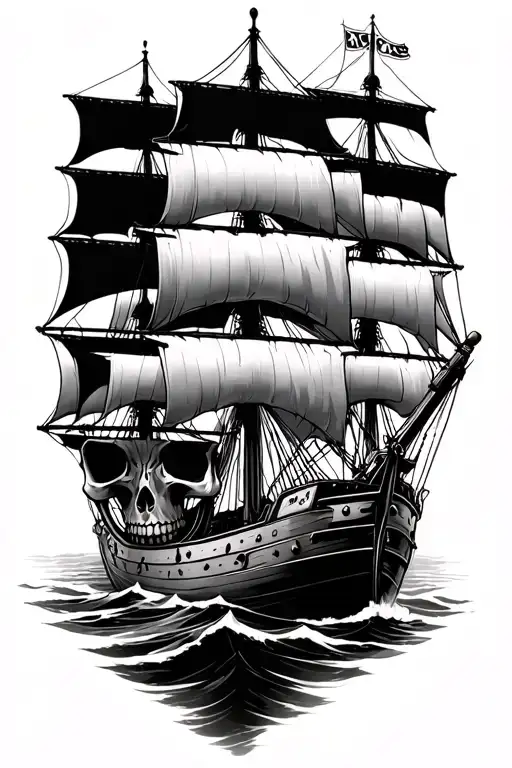 Skull Sailing Ship