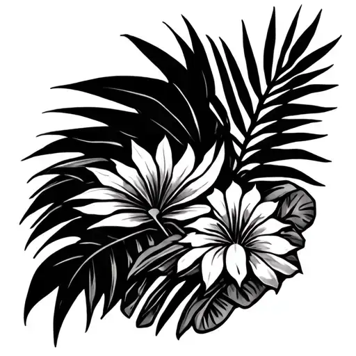 Tropical Sleeve Tatoo Design