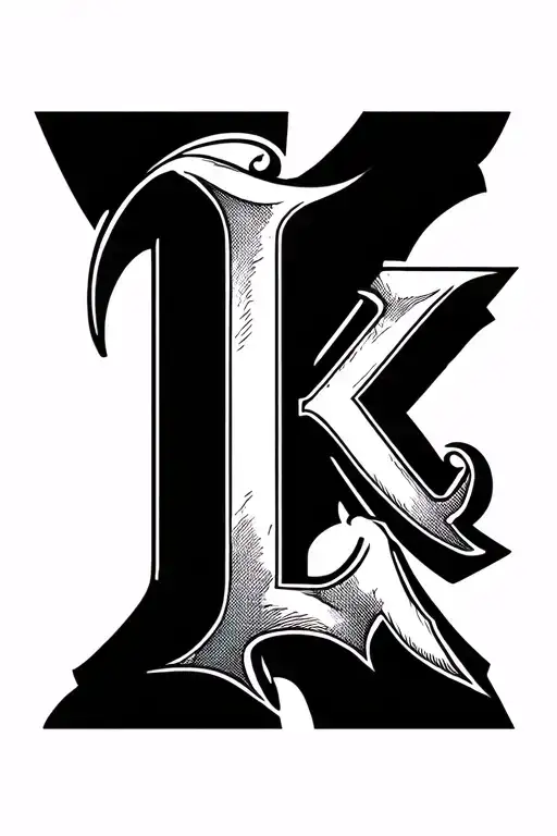 Make Me A Tattoo With The Letters Llk All 3 Letters And Add Jason Voores