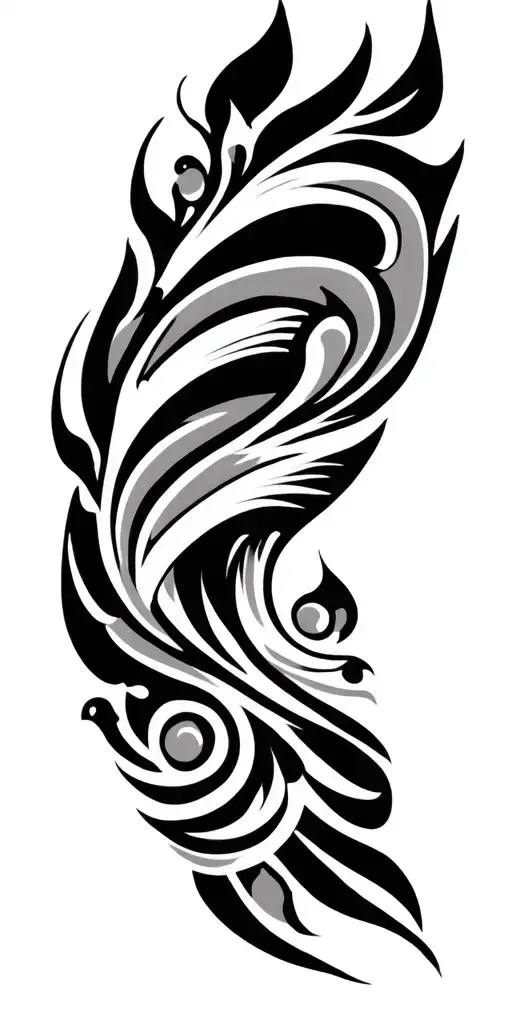A Tribal Pattern For A Full Forearm Sleeve