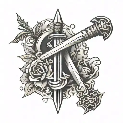 Sword Infused With Medical Logo Incorporated