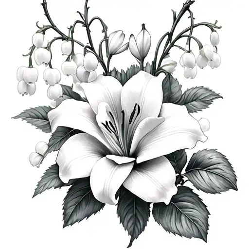 Rose And Lily Of The Valley