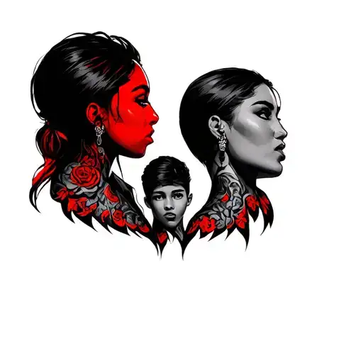 Veeskimafiafamily In Black And Red