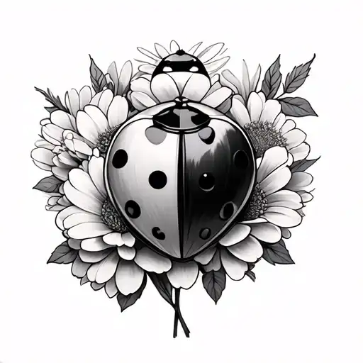 Infinite Love With Ladybug And Cosmos Flower And Peony Flower Bouquet With Babymonkey