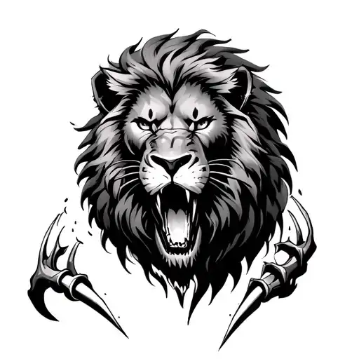 A Lion's Claws Ripping Through Flesh