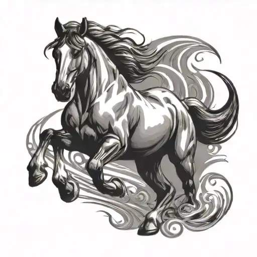 Horse Shoe Galloping Horse