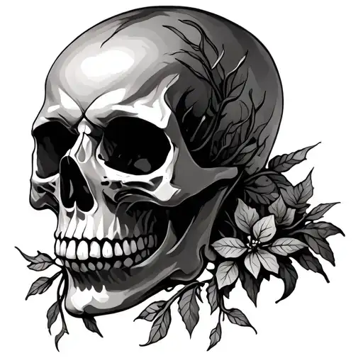 Skull With Vines