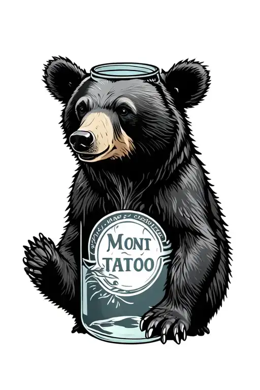 Moonshine Jar Black Bear