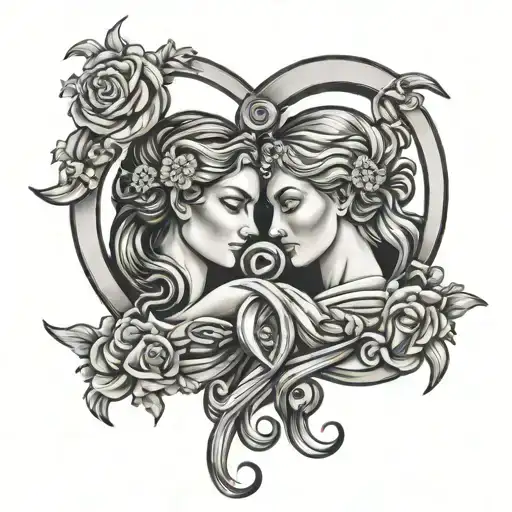 Virgo Gemini Aries Zodiac Sign Intertwined