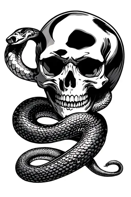 Skull And Snake