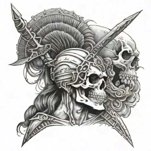 Warrior And Skull