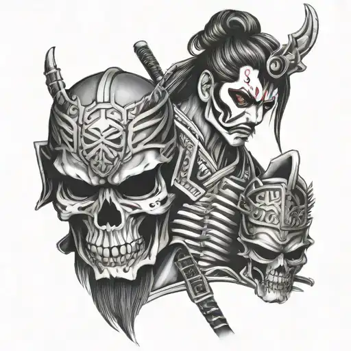 Samurai And Skull