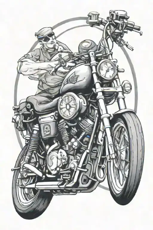 Harley Davidson And Running And Time