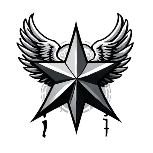 Duble Star And Wings