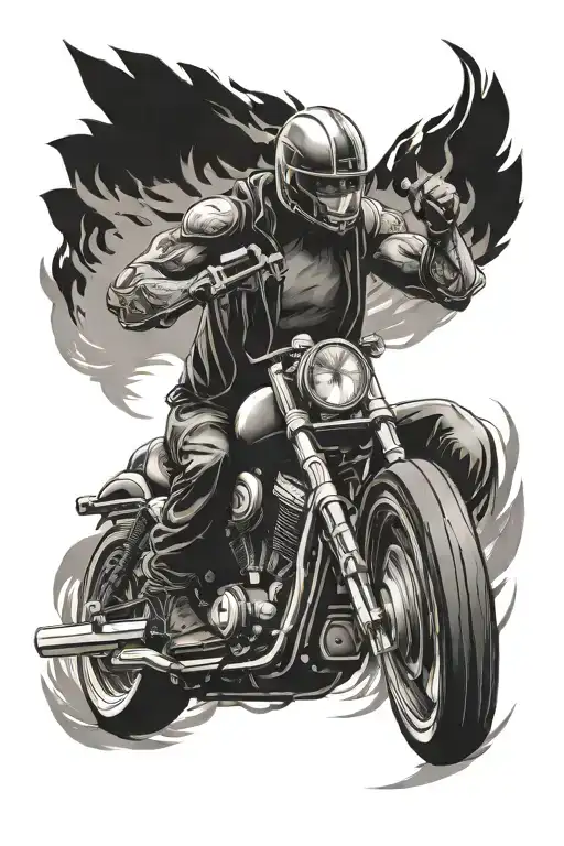 Harley Vrod And Running Man