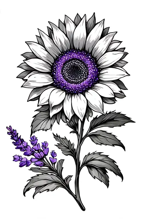 Lavender And Sunflower