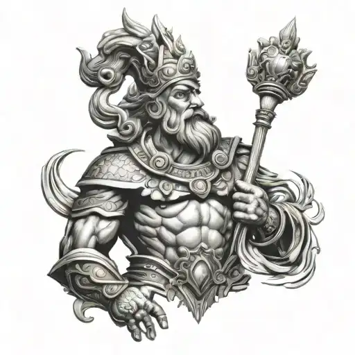 King Neptun God Of The Sea