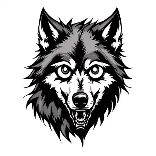 Demonic Wolf With Four Eyes