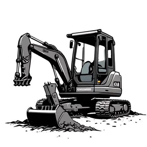 Excavator Digging