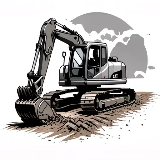 Excavator Digging