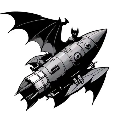 A Bat On Rocket Ship