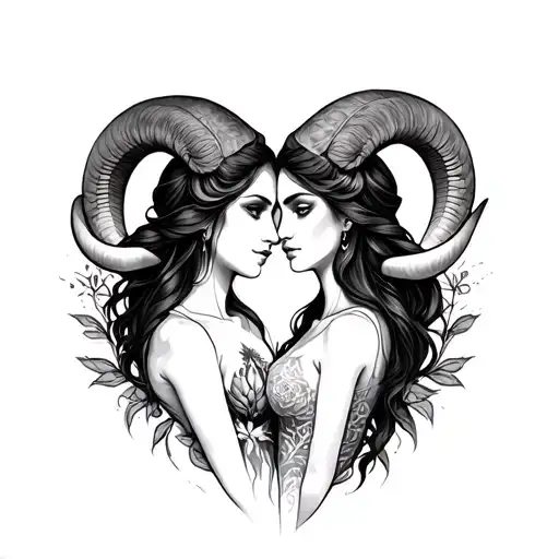 Pices And Aries Matching Tattoos With Spouse