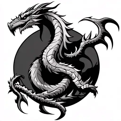 Viking Dragon Wrapped Round