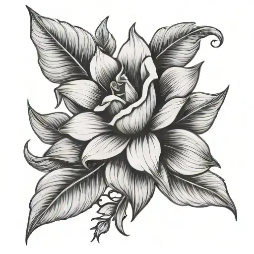 Flower With Name Stem