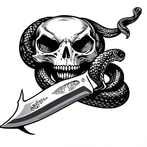 Snake Skull Knife