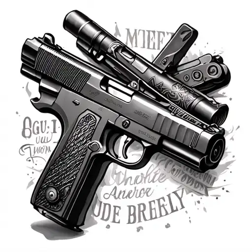 Guns And Quotes Scattered Throughout