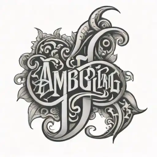Ambigram Words Anurag