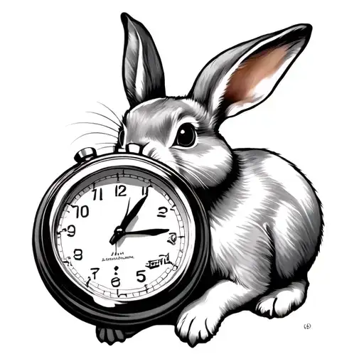 Rabbit Holding Stopwatch