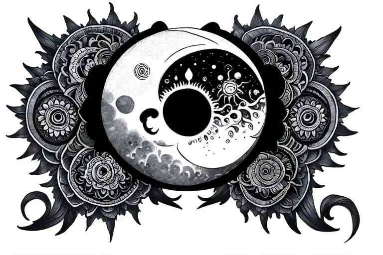 Sun And Moon Triple Mandala Chest