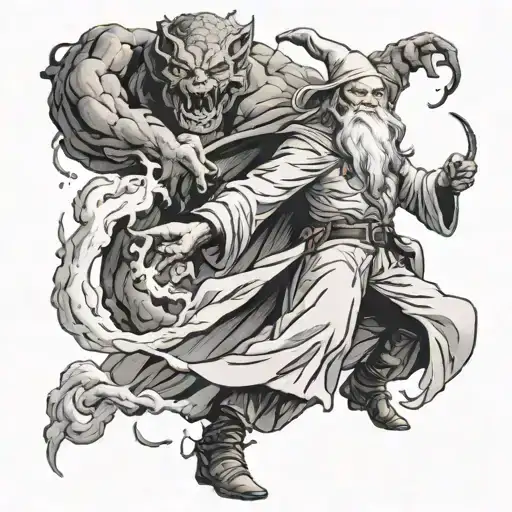 Gandalf Fighting Balrog