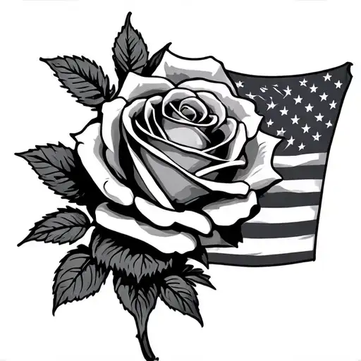 American Flag Rose