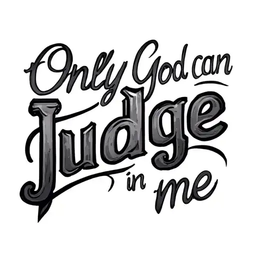 Only God Can Judge Me In Script
