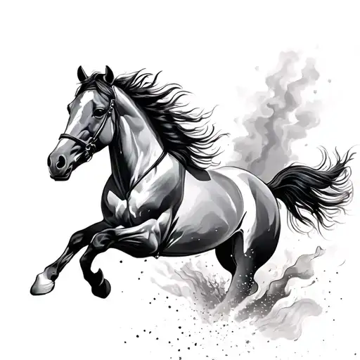 Race Horses Breaking Free