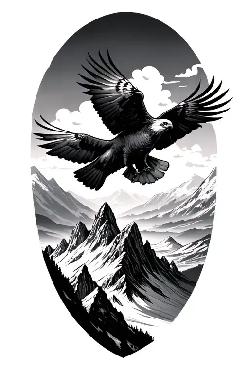 Fitz Roy And Montain Skyline With Condors Flying Over