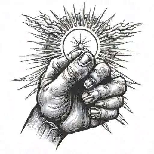 Pinky Promise Fingers Crossed With Sun Rays